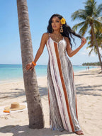 Vestido Maxi Boho de Alças Brisa Boho com Costas Abertas e Bolsos — fotografia 90 | Mar & Pérola