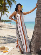 Vestido Maxi Boho de Alças Brisa Boho com Costas Abertas e Bolsos — fotografia 92 | Mar & Pérola