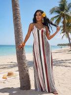 Vestido Maxi Boho de Alças Brisa Boho com Costas Abertas e Bolsos — fotografia 96 | Mar & Pérola