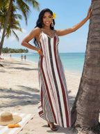 Vestido Maxi Boho de Alças Brisa Boho com Costas Abertas e Bolsos — fotografia 98 | Mar & Pérola