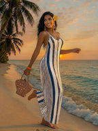 Vestido Maxi Boho de Alças Brisa Boho com Costas Abertas e Bolsos — fotografia 101 | Mar & Pérola