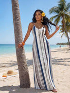 Vestido Maxi Boho de Alças Brisa Boho com Costas Abertas e Bolsos — fotografia 102 | Mar & Pérola