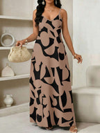 Vestido Maxi de Alças Linhas da Maré com Estampa Geométrica e Bolsos — fotografia 11 | Mar & Pérola