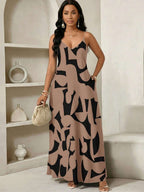 Vestido Maxi de Alças Linhas da Maré com Estampa Geométrica e Bolsos — fotografia 14 | Mar & Pérola