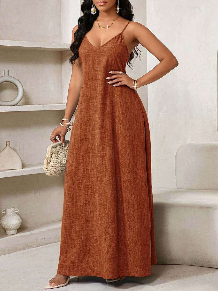 Vestido Maxi de Alças Linhas da Maré com Estampa Geométrica e Bolsos — fotografia 34 | Mar & Pérola