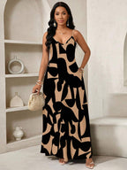 Vestido Maxi de Alças Linhas da Maré com Estampa Geométrica e Bolsos — fotografia 42 | Mar & Pérola