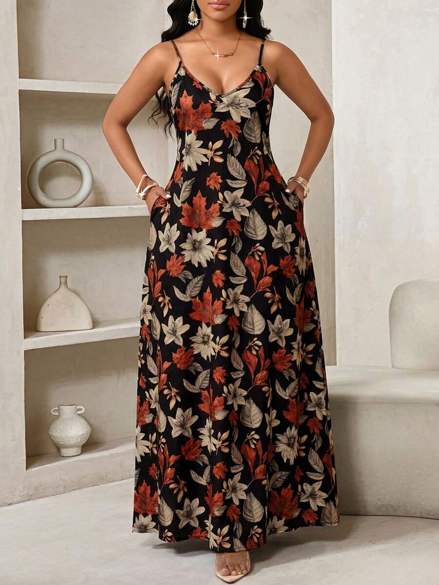 Vestido Maxi de Alças Linhas da Maré com Estampa Geométrica e Bolsos — fotografia 47 | Mar & Pérola