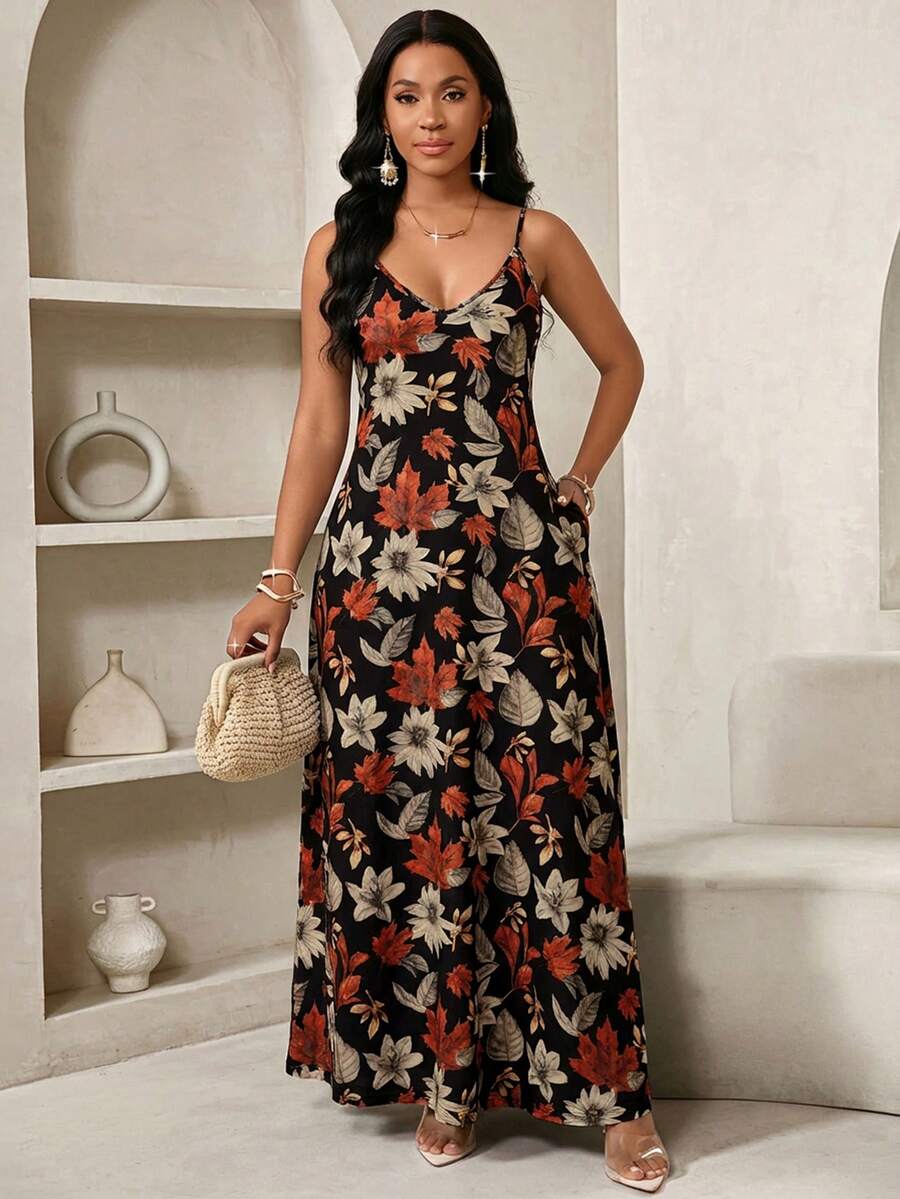 Vestido Maxi de Alças Linhas da Maré com Estampa Geométrica e Bolsos — fotografia 49 | Mar & Pérola