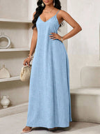 Vestido Maxi de Alças Linhas da Maré com Estampa Geométrica e Bolsos — fotografia 55 | Mar & Pérola