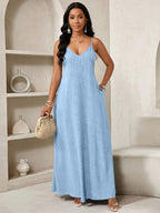 Vestido Maxi de Alças Linhas da Maré com Estampa Geométrica e Bolsos — fotografia 56 | Mar & Pérola