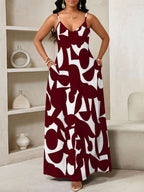 Vestido Maxi de Alças Linhas da Maré com Estampa Geométrica e Bolsos — fotografia 62 | Mar & Pérola