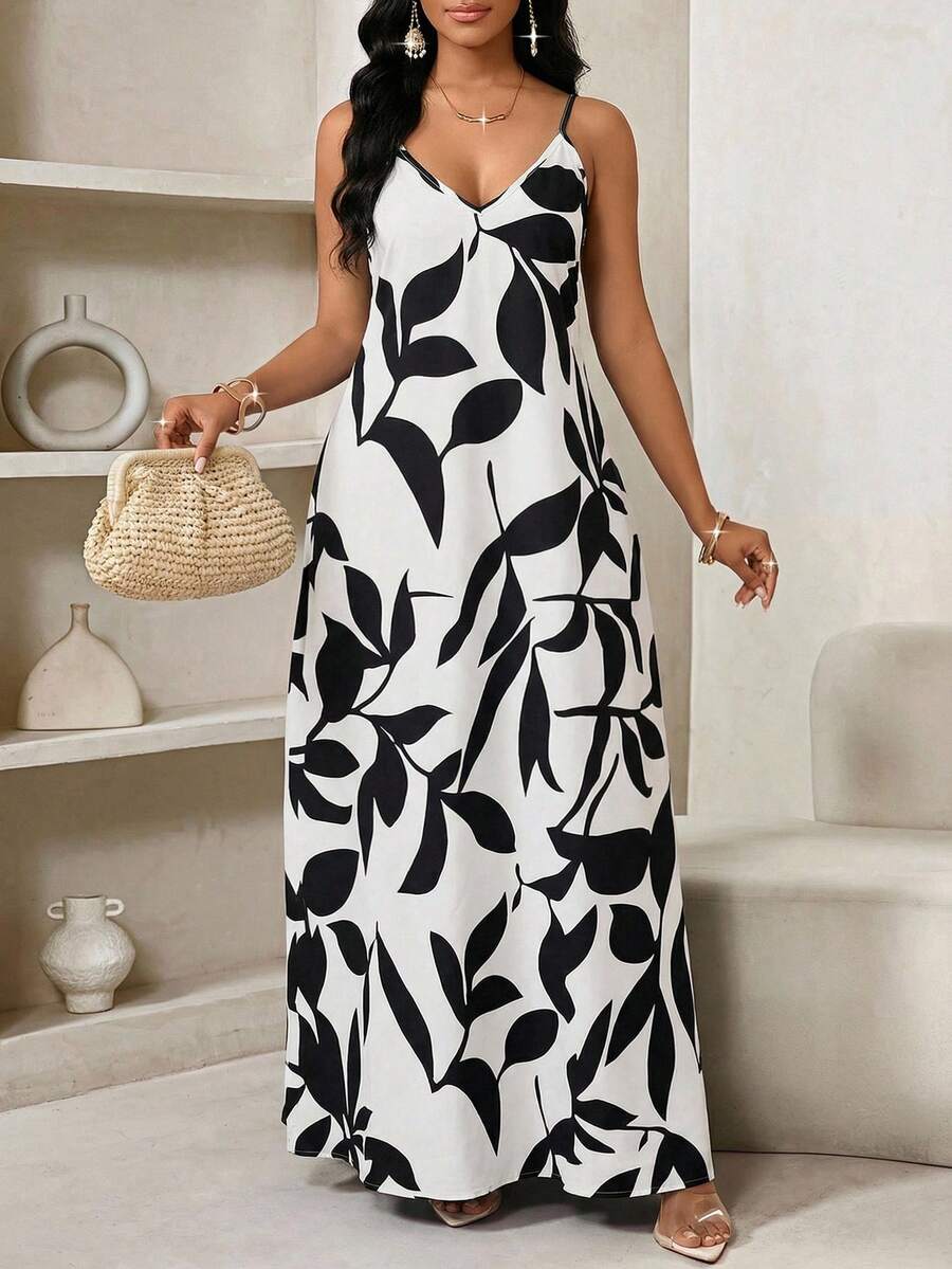 Vestido Maxi de Alças Linhas da Maré com Estampa Geométrica e Bolsos — fotografia 67 | Mar & Pérola