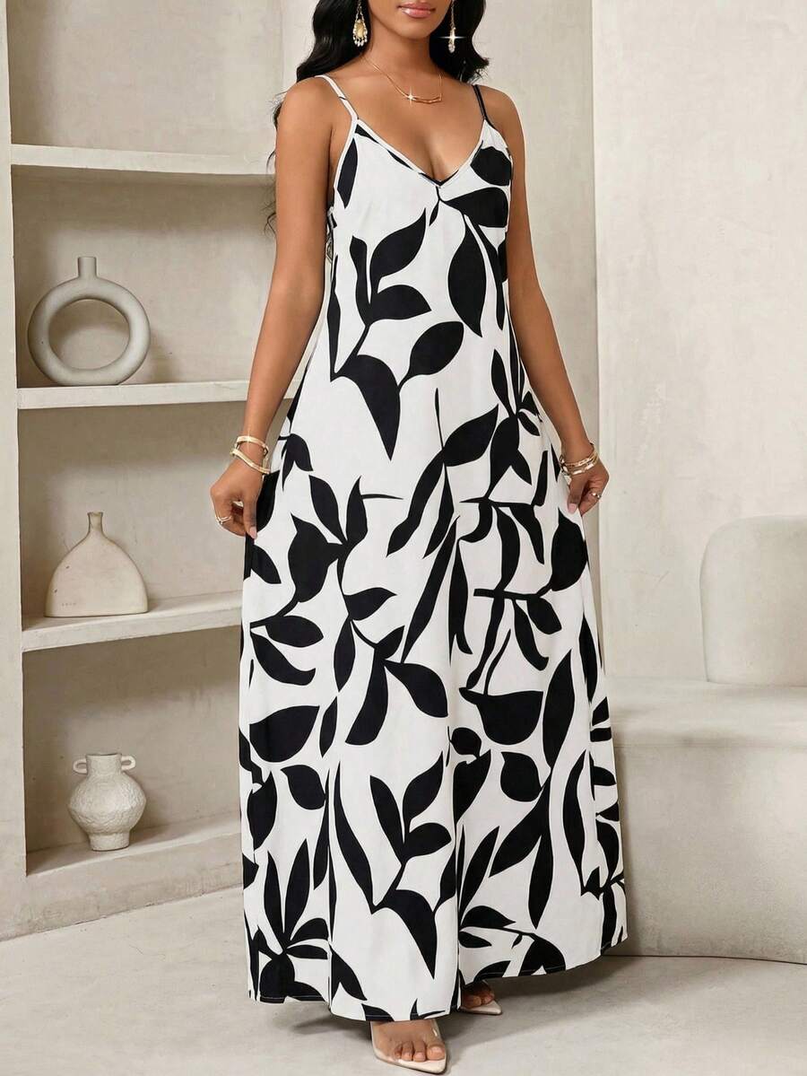 Vestido Maxi de Alças Linhas da Maré com Estampa Geométrica e Bolsos — fotografia 68 | Mar & Pérola