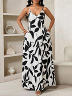 Vestido Maxi de Alças Linhas da Maré com Estampa Geométrica e Bolsos — fotografia 69 | Mar & Pérola