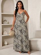 Vestido Maxi de Alças Linhas da Maré com Estampa Geométrica e Bolsos — fotografia 77 | Mar & Pérola