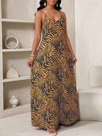 Vestido Maxi de Alças Linhas da Maré com Estampa Geométrica e Bolsos — fotografia 96 | Mar & Pérola