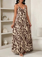 Vestido Maxi de Alças Linhas da Maré com Estampa Geométrica e Bolsos — fotografia 109 | Mar & Pérola