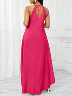 Vestido Maxi Halter Orla Solar com Laço e Bainha Assimétrica — fotografia 16 | Mar & Pérola