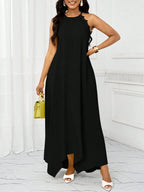 Vestido Maxi Halter Orla Solar com Laço e Bainha Assimétrica — fotografia 32 | Mar & Pérola