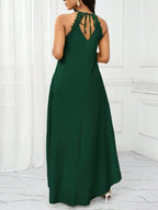 Vestido Maxi Halter Orla Solar com Laço e Bainha Assimétrica — fotografia 43 | Mar & Pérola