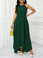 Vestido Maxi Halter Orla Solar com Laço e Bainha Assimétrica — fotografia 46 | Mar & Pérola