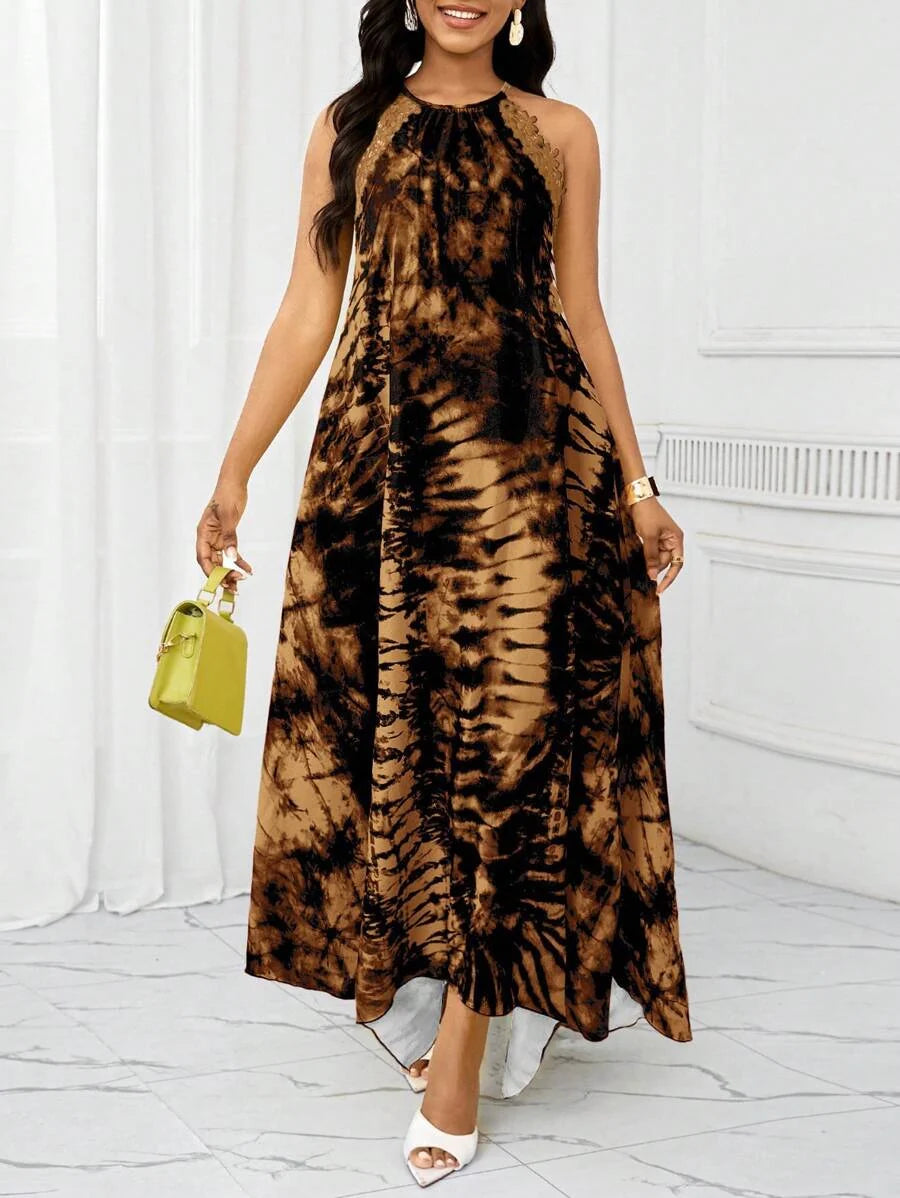 Vestido Maxi Halter Orla Solar com Laço e Bainha Assimétrica — fotografia 67 | Mar & Pérola