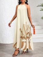 Vestido Maxi Halter Orla Solar com Laço e Bainha Assimétrica — fotografia 69 | Mar & Pérola