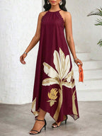 Vestido Maxi Halter Orla Solar com Laço e Bainha Assimétrica — fotografia 82 | Mar & Pérola