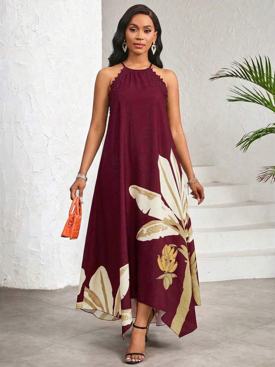 Vestido Maxi Halter Orla Solar com Laço e Bainha Assimétrica — fotografia 84 | Mar & Pérola