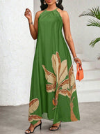 Vestido Maxi Halter Orla Solar com Laço e Bainha Assimétrica — fotografia 90 | Mar & Pérola