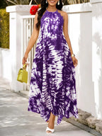 Vestido Maxi Halter Orla Solar com Laço e Bainha Assimétrica — fotografia 93 | Mar & Pérola