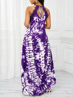 Vestido Maxi Halter Orla Solar com Laço e Bainha Assimétrica — fotografia 94 | Mar & Pérola