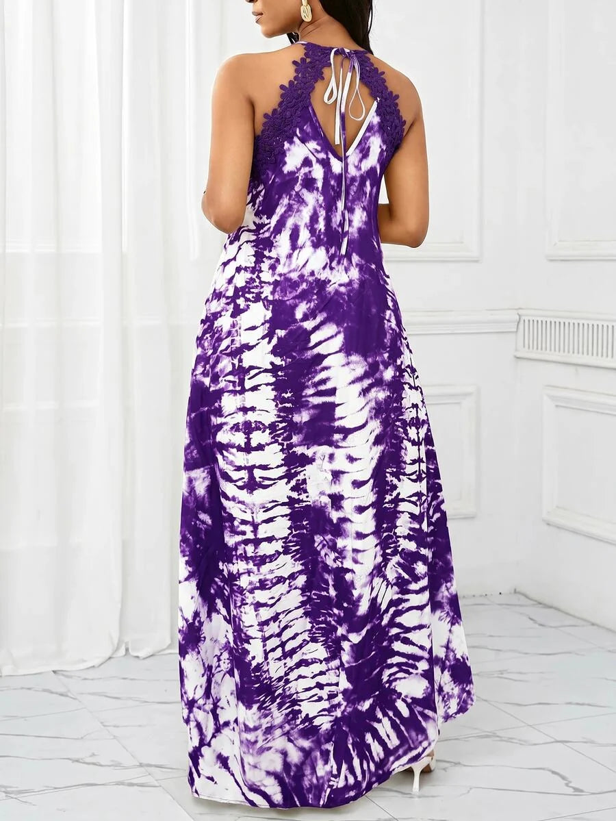 Vestido Maxi Halter Orla Solar com Laço e Bainha Assimétrica — fotografia 94 | Mar & Pérola