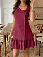 Vestido Midi Bata Sol da Enseada com Gola Assimétrica e Botões — fotografia 15 | Mar & Pérola
