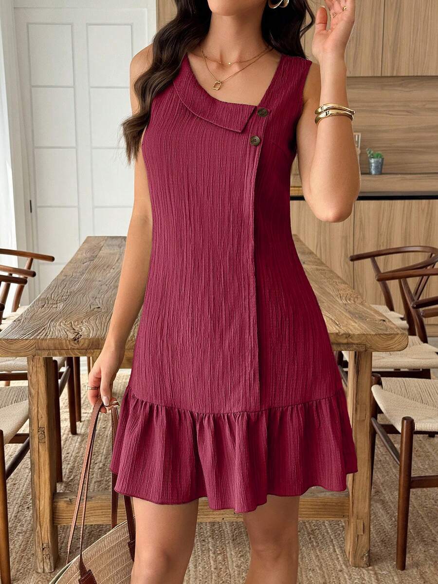 Vestido Midi Bata Sol da Enseada com Gola Assimétrica e Botões — fotografia 15 | Mar & Pérola