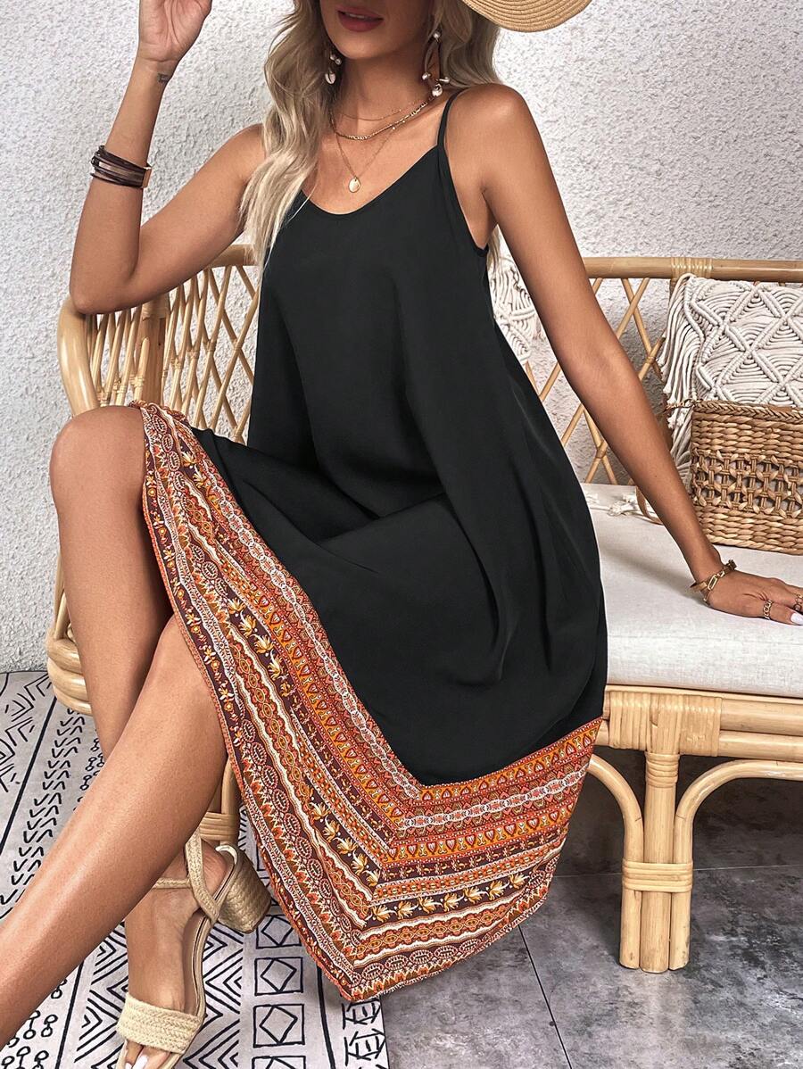 Vestido Midi Cami Costa do Sol com Bainha Assimétrica — fotografia 5 | Mar & Pérola