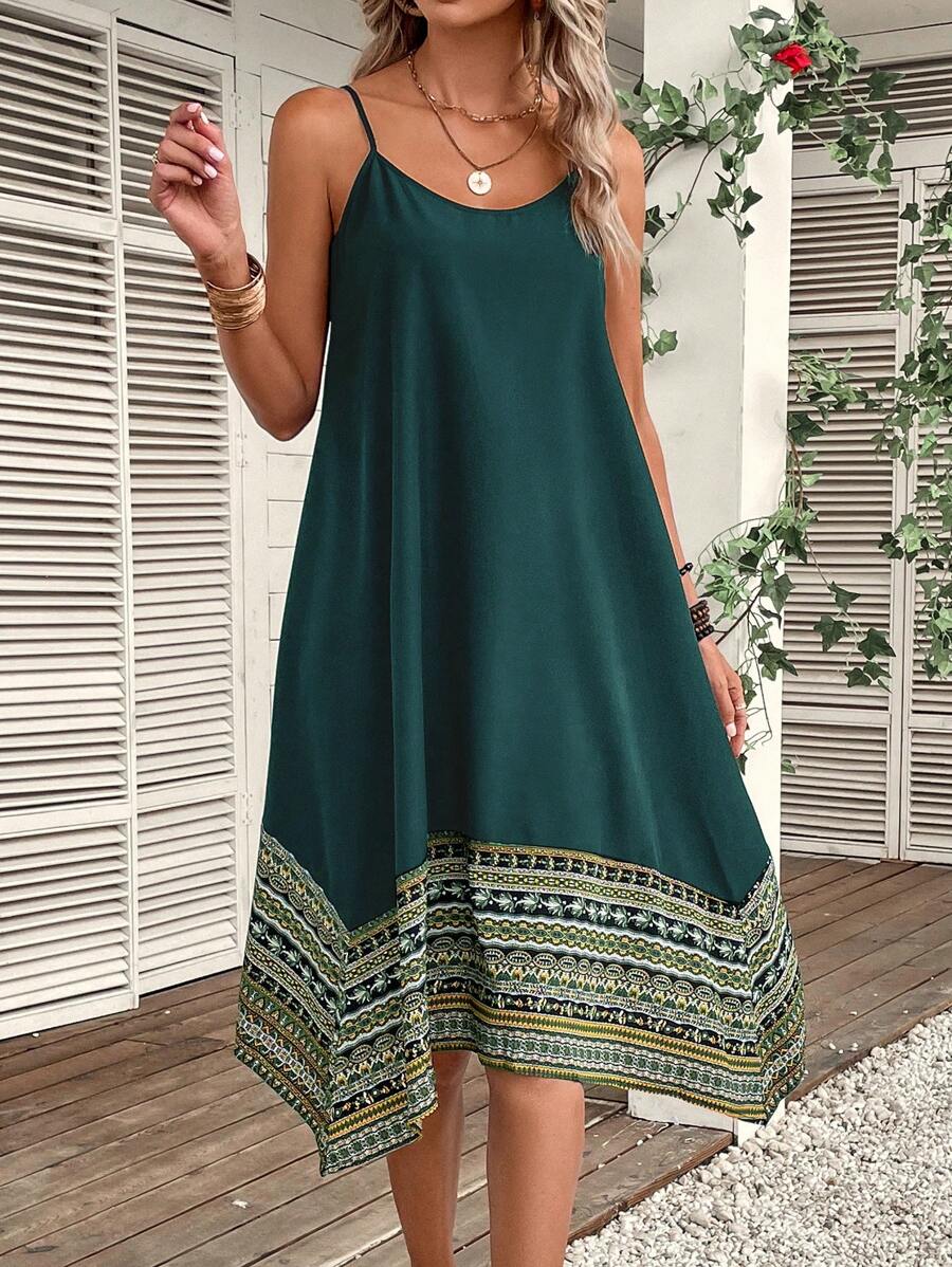 Vestido Midi Cami Costa do Sol com Bainha Assimétrica — fotografia 9 | Mar & Pérola
