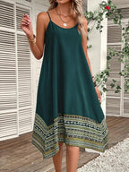 Vestido Midi Cami Costa do Sol com Bainha Assimétrica — fotografia 9 | Mar & Pérola