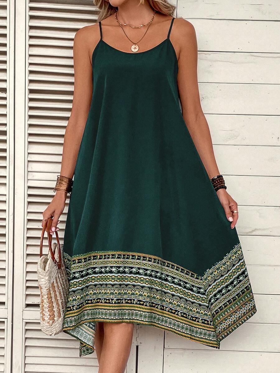 Vestido Midi Cami Costa do Sol com Bainha Assimétrica — fotografia 10 | Mar & Pérola
