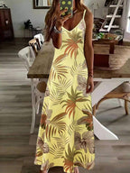 Vestido Midi de Malha Ilha Tropical com Estampa Tropical e Recorte Vazado — fotografia 9 | Mar & Pérola
