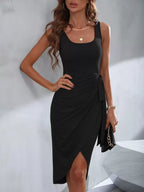 Vestido Midi Regata Orla Solar com Amarração Lateral e Bainha Assimétrica — fotografia 14 | Mar & Pérola