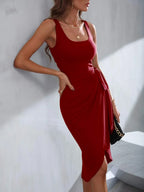 Vestido Midi Regata Orla Solar com Amarração Lateral e Bainha Assimétrica — fotografia 19 | Mar & Pérola