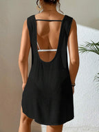 Vestido Saída de Praia Costa do Sol com Decote U e Costas Abertas — fotografia 8 | Mar & Pérola