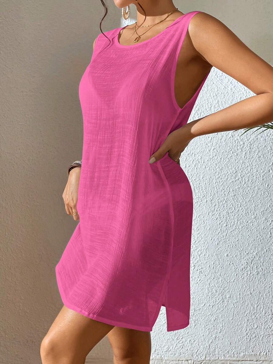 Vestido Saída de Praia Costa do Sol com Decote U e Costas Abertas — fotografia 15 | Mar & Pérola