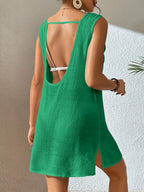 Vestido Saída de Praia Costa do Sol com Decote U e Costas Abertas — fotografia 34 | Mar & Pérola