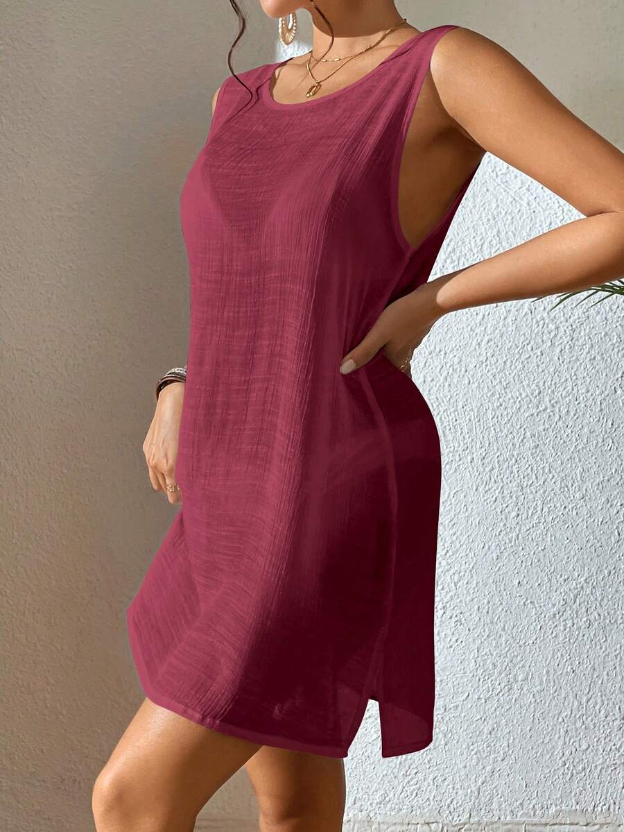Vestido Saída de Praia Costa do Sol com Decote U e Costas Abertas — fotografia 39 | Mar & Pérola