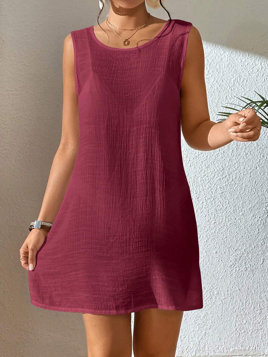 Vestido Saída de Praia Costa do Sol com Decote U e Costas Abertas — fotografia 40 | Mar & Pérola