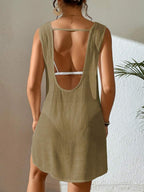 Vestido Saída de Praia Costa do Sol com Decote U e Costas Abertas — fotografia 46 | Mar & Pérola