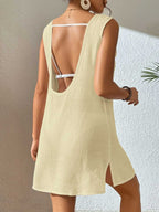 Vestido Saída de Praia Costa do Sol com Decote U e Costas Abertas — fotografia 66 | Mar & Pérola