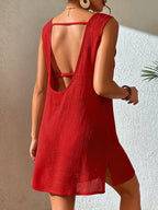 Vestido Saída de Praia Costa do Sol com Decote U e Costas Abertas — fotografia 71 | Mar & Pérola